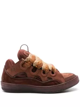Lanvin кроссовки Curb на шнуровке, коричневый