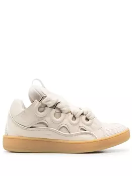 Lanvin кроссовки Curb на шнуровке, нейтральный цвет