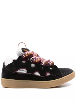 Lanvin кроссовки Curb Suede, черный