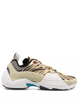 Lanvin кроссовки со вставками, золотистый