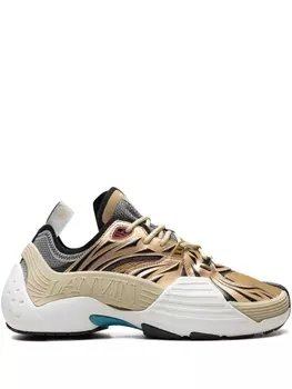 Lanvin кроссовки со вставками, золотистый