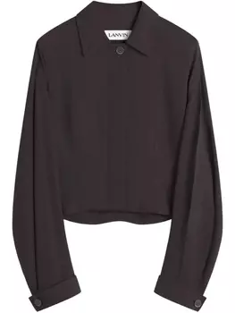 Lanvin куртка с высоким воротником, коричневый