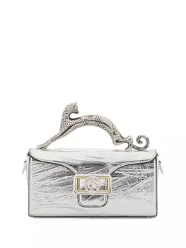 Lanvin мини-сумка-тоут Pencil Cat, серебристый
