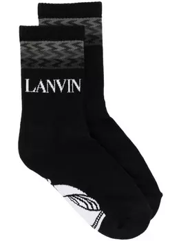 Lanvin носки с логотипом, черный