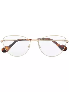 Lanvin очки в оправе 'кошачий глаз' с логотипом, золотой