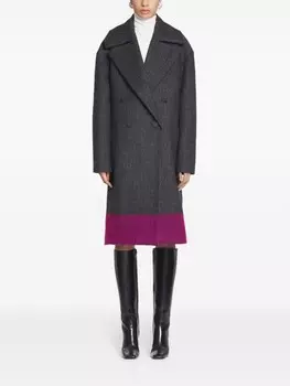 Lanvin пальто с открытыми плечами, серый