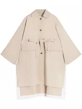 Lanvin пальто с раскладывающимся воротником, нейтральный цвет