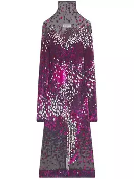 Lanvin платье из джерси деворе, фиолетовый