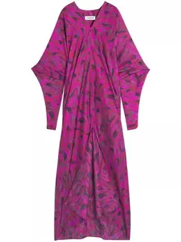 Lanvin платье-кафтан с принтом, розовый