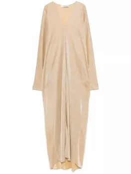 Lanvin платье макси с блестками, нейтральный цвет