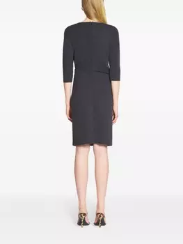 Lanvin платье миди с кошачьими булавками, серый