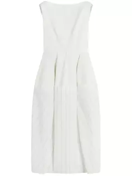 Lanvin платье миди с V-образным вырезом на спине, белый
