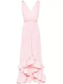 Lanvin платье с оборками, розовый