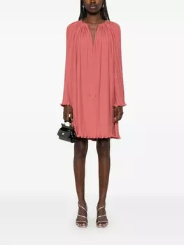 Lanvin плиссированное платье, розовый
