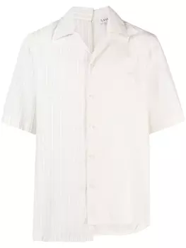 Lanvin полосатая рубашка асимметричного кроя, белый