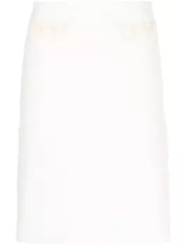 Lanvin прямая юбка с завышенной талией, белый