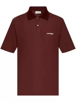 Lanvin рубашка поло с вышитым логотипом, красный