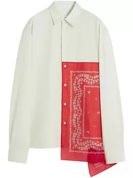 Lanvin рубашка с принтом, белый