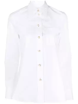 Lanvin рубашка с заостренным воротником, белый