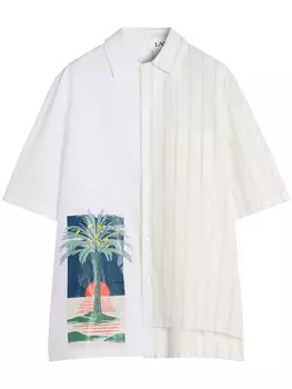 Lanvin рубашка со вставками, белый