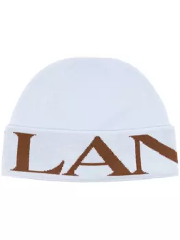 Lanvin шапка бини с логотипом, синий