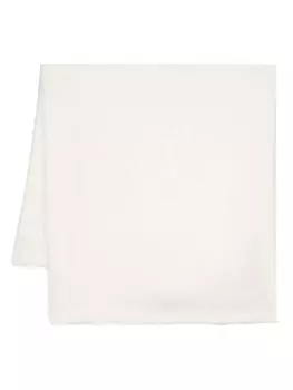 Lanvin шарф из смесового шелка с жаккардовым логотипом, белый