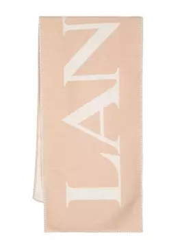 Lanvin шарф с логотипом, нейтральный цвет