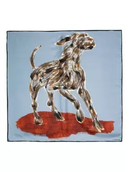 Lanvin шарф с логотипом, синий