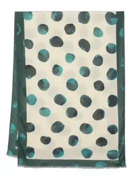 Lanvin шарф в горох, желтый