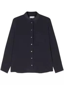 Lanvin шелковая рубашка, синий