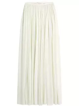 Lanvin шелковая юбка макси, белый