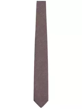 Lanvin шелковый галстук с узором «елочка», красный