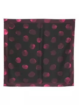 Lanvin шелковый платок в горох, черный