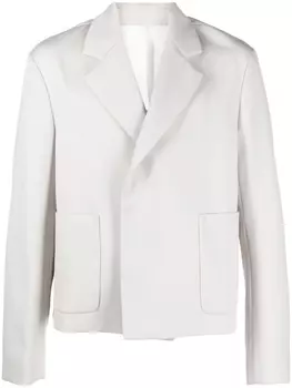 Lanvin шерстяной пиджак с накладными карманами, серый