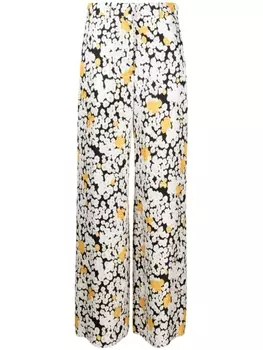 Lanvin широкие брюки с цветочным принтом, белый