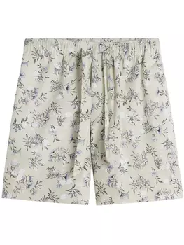 Lanvin шорты-бермуды с цветочным принтом, нейтральный
