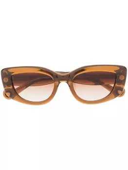 Lanvin солнцезащитные очки с логотипом, коричневый