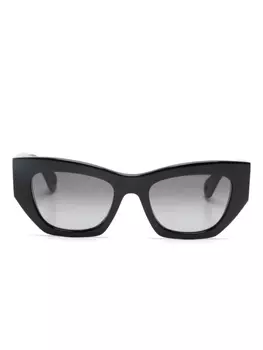 Lanvin солнцезащитные очки в геометричной оправе, черный