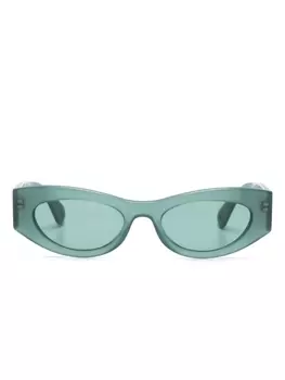 Lanvin солнцезащитные очки в прямоугольной оправе, зеленый
