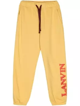 Lanvin спортивные брюки с вышитым логотипом из коллаборации с Future, желтый
