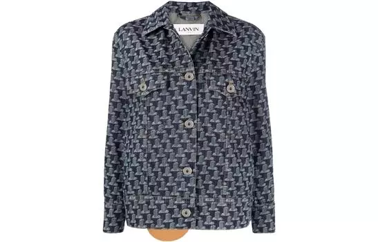 Lanvin SS22 Джинсовая куртка женская серо-синяя