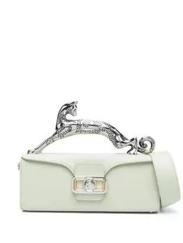 Lanvin сумка MM с декорированной ручкой, зеленый