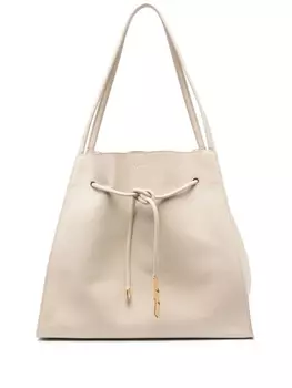Lanvin сумка-тоут с кулиской, нейтральный цвет