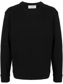 Lanvin толстовка с принтом и длинными рукавами, черный