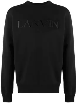 Lanvin толстовка с вышитым логотипом, черный