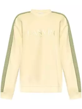 Lanvin толстовка с вышитым логотипом, желтый