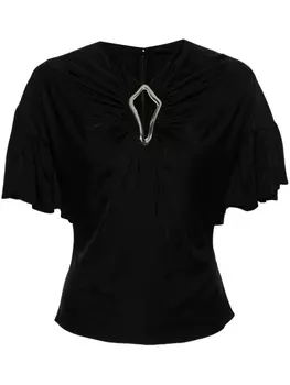 Lanvin топ с люверсами, черный