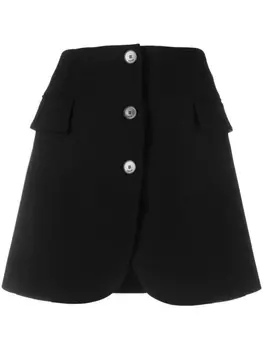 Lanvin юбка мини из вирджинской шерсти, черный