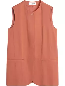 Lanvin жилет с круглым вырезом, оранжевый