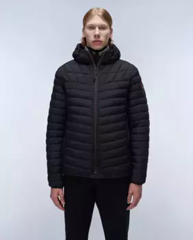 Lapaz мужской пуховик с капюшоном черный Napapijri, темно-зеленый